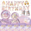 Princess Birthday Party Supplies Plates and Napkins Set for Girl,