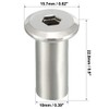 sourcing map 10pcs M8 x 20 mm Rivet Hex Socket