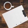 HAPINARY Dual Clip A4 Folderboard Plastic Clipboard for Office School