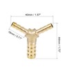 uxcell Reducing Barb Hose Fitting Y Shape Pipe Connector Brass