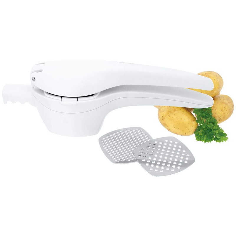 Judge Potato Masher, Stainless Steel, White