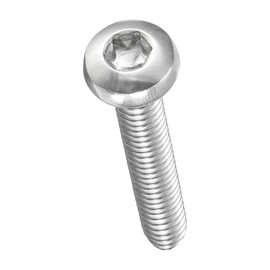 METALLIXITY Pan Head Torx Security Screws Bolts (M6-1x30mm) 10Pcs, Button Torx Head Machine Screws 304 Stainless Steel - for Furniture Woodworking Project, Silver Tone