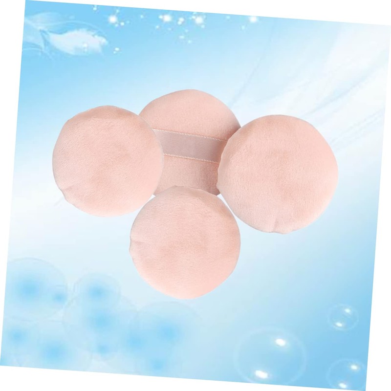 minkissy 4 Pack Round Loose Powder Puff Makeup Sponge Puff