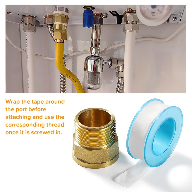 Lyeteung G1 Female Thread to G1 Male Thread Brass Octagonal