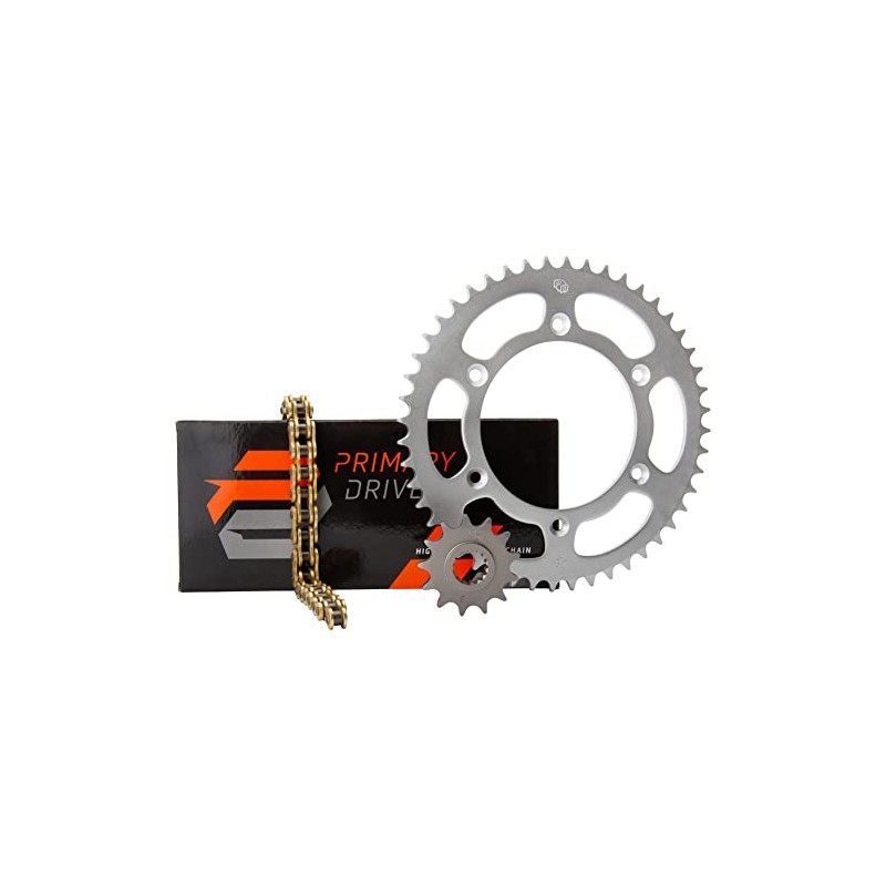 Primary Drive Steel Kit & Gold X-Ring Chain for Yamaha