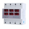 Luqeeg Digital Energy Meter, 3 Phase DIN Rail Voltmeter Ammeter,