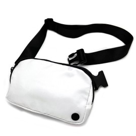 Miracle Collection Everywhere Versatile Fashion Crossbody Belt Bag, Fanny Pack, Adjustable Strap for Fashion and exercise. (WHITE)