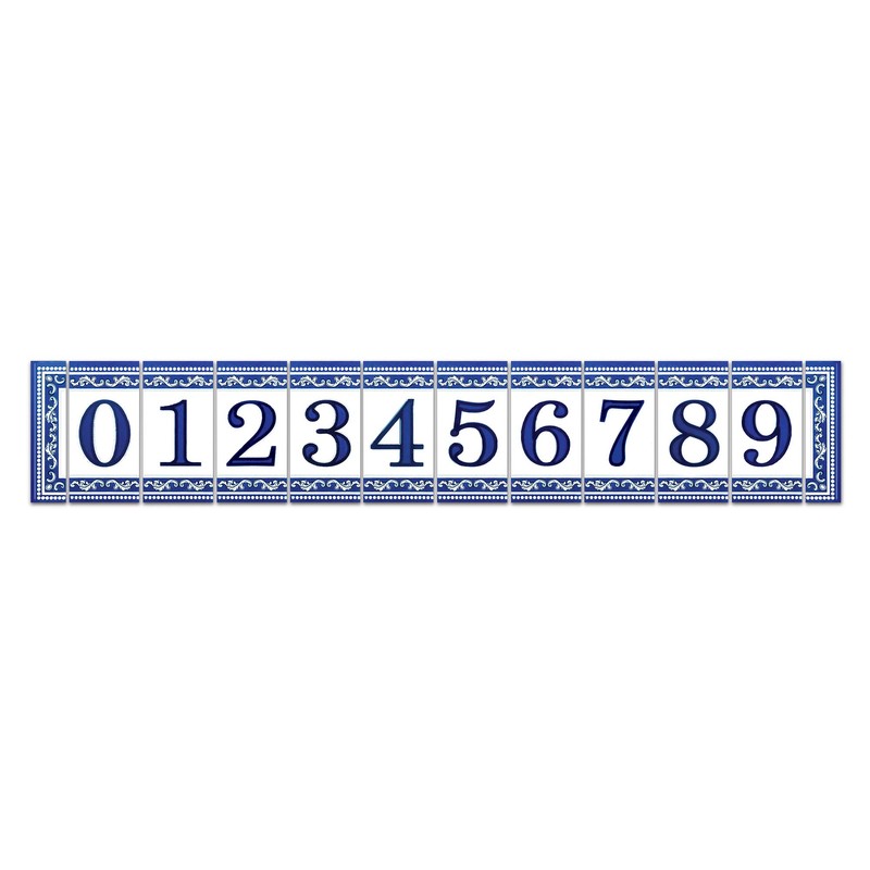 Kantu 2113017 Castilla Ceramic Tile Address Number 6, 2 in.