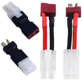 2Pairs Tamiya Connector to Deans T Plug Adapter Cable for RC Cars Lipo/NiMH Battery Charging ESC Connection