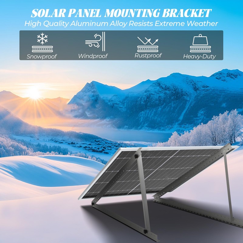 45in Solar Panel Mount Brackets, 1 Set 0 -90° Adjustable