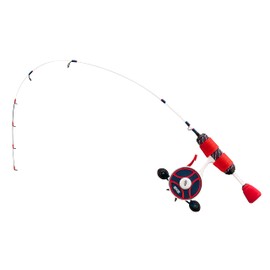 13 FISHING - Freefall Ghost Maverick Inline Ice Combo - 27" UL (Ultra Light) - FF Ghost + Tickle Stick Tennessee Handle - Right Hand Retrieve - USAFF-RH-27UL