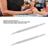 2Pcs Dual Ended Cuticle Pusher Stainless Steel Multipurpose Portable Cuticle
