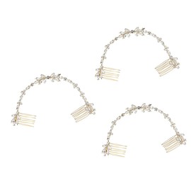 Beavorty 3pcs Wedding Hair Comb Double Combs and Accents Elegant Bridal Hair Accessories for Bride and Bridesmaid for Weddings and Special Occasions