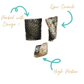 ALFIE'S TREATOS Australian Salmon Skin Healthy Dog Treats, Training Treats & Food Toppers 2.7oz | Australian Made | No Preservatives | Grain Free