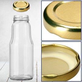 KADAX Schraubdeckel für Gläser, Twist-Off-Deckel aus Metall fi 33mm, Ersatzdeckel für Einmachgläser, Deckel für Sturzgläser, Flaschen und Einmachgläser (10 Stück, Gold)