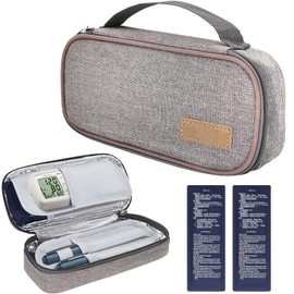 Bolsa de Enfriador de Insulina Portátil, MYAIOL Estuche para Insulina de Viaje con 2 Hielo, Hielera para Insulina para Viaje que Mantenga Insulina Fresca Durante 8-10 horas, Ideal para Viaje y Trabajo