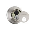 Kwikset 816 Key Control Deadbolt Lock, Round Satin Nickel Exterior