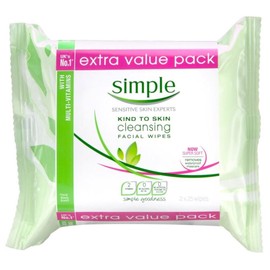 Simple Cleansing Facial Wipes 25 Count (Pack of 6)