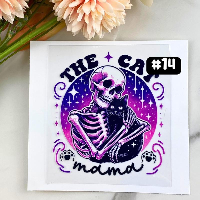 UV DTF DECALS, 4" height, Cup Decals, Cup Stickers, Cup