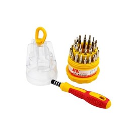 Juego de desarmadores de Precisión con Más de 30 Puntas Intercambiables, Herramientas con Mango Ergonómico Antideslizante; Ideal para Reparación de Celulares, Laptops y Electrónica Fina