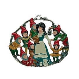 Snow White German Pewter Christmas Tree Ornament Seven Dwarfs Decoration Germany