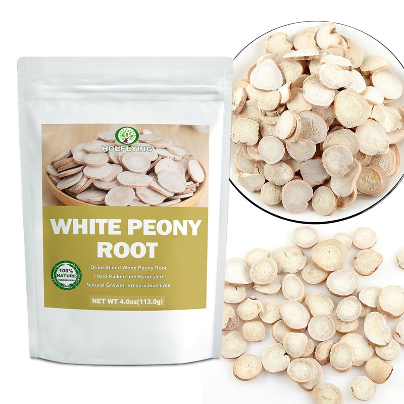 Premium White Peony Root Slices (Bai Shao) | Paeonia Lactiflora