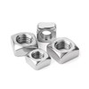 M12-1.75 Square Nuts, M12 Fastener Nuts 304 Stainless, Bright Finish,