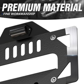 EYOUHZ for Wrangler JL Spare Tire Mount License Plate Frame with LED Light Compatible with 2018 2019 2020 2021 2022 2023 2024 Jeep Wrangler JL JLU Rear Wheel Mounting Licence Bracket Holder Relocation