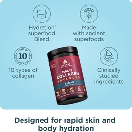 Ancient Nutrition Ancient Nutrition Advanced Multi Collagen Protein Powder Hydrate, Mixed Berry, 30 Servings