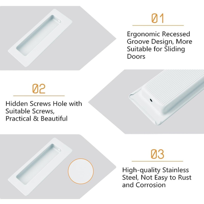 MOROBOR Rectangle Recessed Concealed Handle Embedded Design Sliding Door Handle