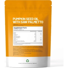 Pumpkin Seed Oil Saw Palmetto 3000 mg - Bladder Health, Immune Support 300 Pills