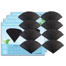 GoodVac Replacement Activated Charcoal Filter Cones Odor Removing Filters Compatible with Filter Queen (8)