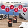 Cobra ACXT345 Weather-Resistant Walkie Talkies - Rechargeable, 22 Channels, Long