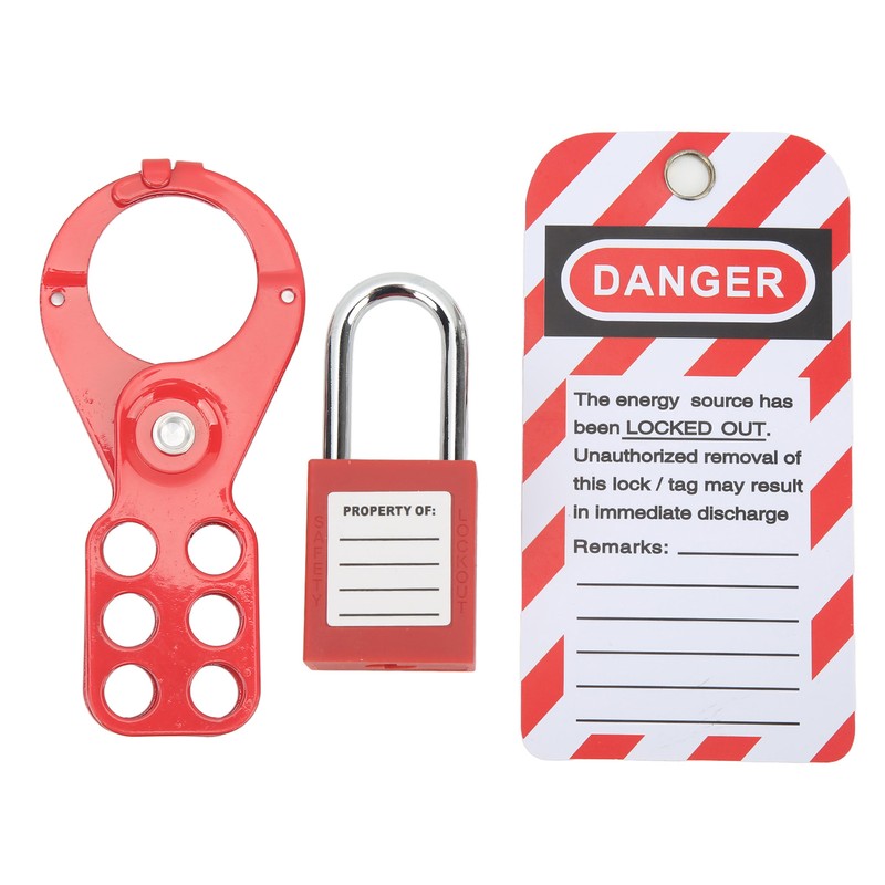Lockout Tagout Kit With Safety Hasp Padlock Loto Tag Keys