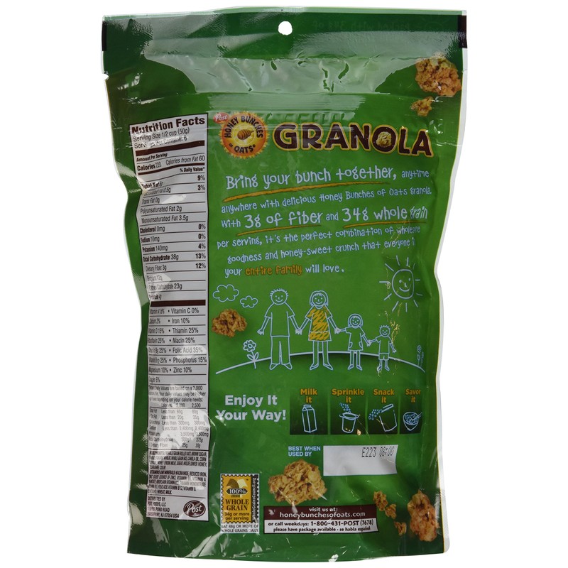 Post Honey Bunches Of Oats, Granola Honey Roasted, 11.0 Oz