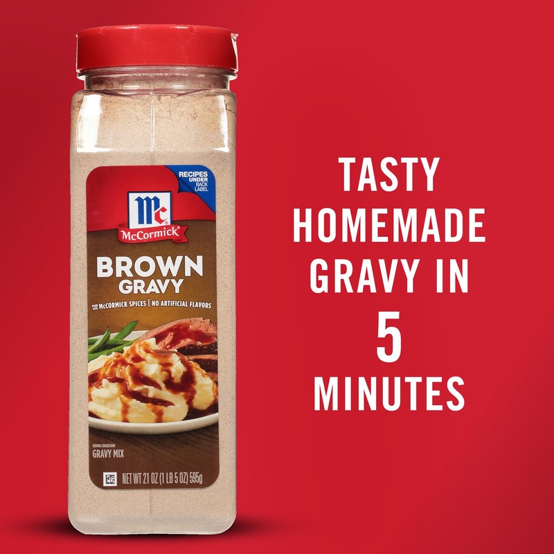 McCormick Brown Gravy Seasoning Mix, 21 oz Bottle