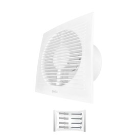 H&C VENT White 6 inch 150mm Extractor Fan │ Inline Exhaust Fan │For Kitchen Bathroom Shower Toilet Wall Ceiling Window Kit │ Silent Humidity centrifugal fume fan │ Air Ventilation Duct fan