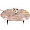 LIBERECOO Oval Clear Fitted Vinyl Tablecloth - Fits 48 x