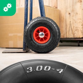 MOOVMOOV Hose 3.00-4 with Angled Valve TR87 (x2) - Replacement Hoses 260 x 85 for Hand Trucks, Handcarts and Garden Trailers, Others - Compatible with Tyres of Size 3.00-4 and 260 x 85 mm