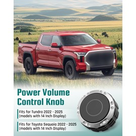 Display Power Volume knob Switch 86128-0C060 Fit for Toyota Tundra Sequoia 2022 2023 2024 2025 with 14 Inch Display Replace 86128-AN010 861280-C050
