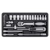 Connex Bit and socket spanner set, 52 pieces, sturdy plastic