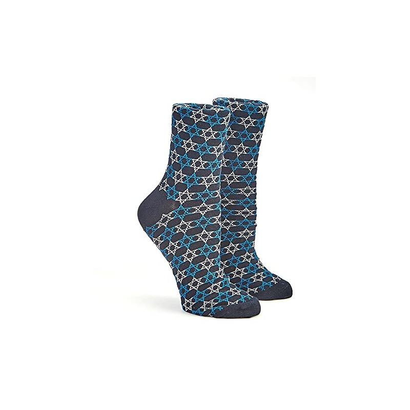 R&L Star of David Adult Crew Socks