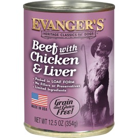 Evanger's Heritage Classics for Dogs Variety Pack, 4 Beef with Chicken & Liver, 4 Lamb & Rice Dinner, 4 Chicken & Rice Dinner Variety Pack