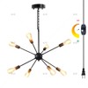 HOXIYA DIMMABLE Modern Sputnik Chandelier 26.3" Light Fixture, Plug in