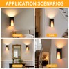 Modern Black LED Dynamic-Flame Effect Wall Lights,12W,3000K,Waterproof