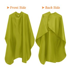 Hellgrüner Umhang für Haarschnitt in voller Länge, 125 x 145 cm, hellgrün, Friseurumhang, leichter Friseurumhang, hellgrün, L