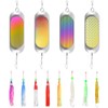 LaRandom 4 Flashers 8 Hoochies Kokanee Salmon Trolling Lures Pre-rigged