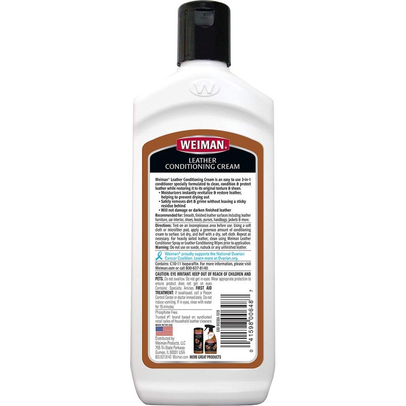Weiman 3 in 1 Deep Leather Cleaner & Conditioner Cream