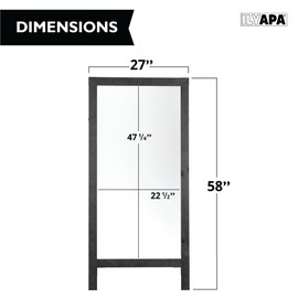 Ilyapa Wooden Dry Erase A Frame Sign - Magnetic Whiteboard Sidewalk Menu Board - Sandwich Board Signs Outdoor - Easel Signs Menu Display Accessories for Restaurant, Food Truck - 27x58 inch - Black