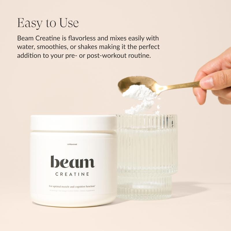 Beam Creatine Monohydrate, Micronized & Unflavored – Strength, Endurance &